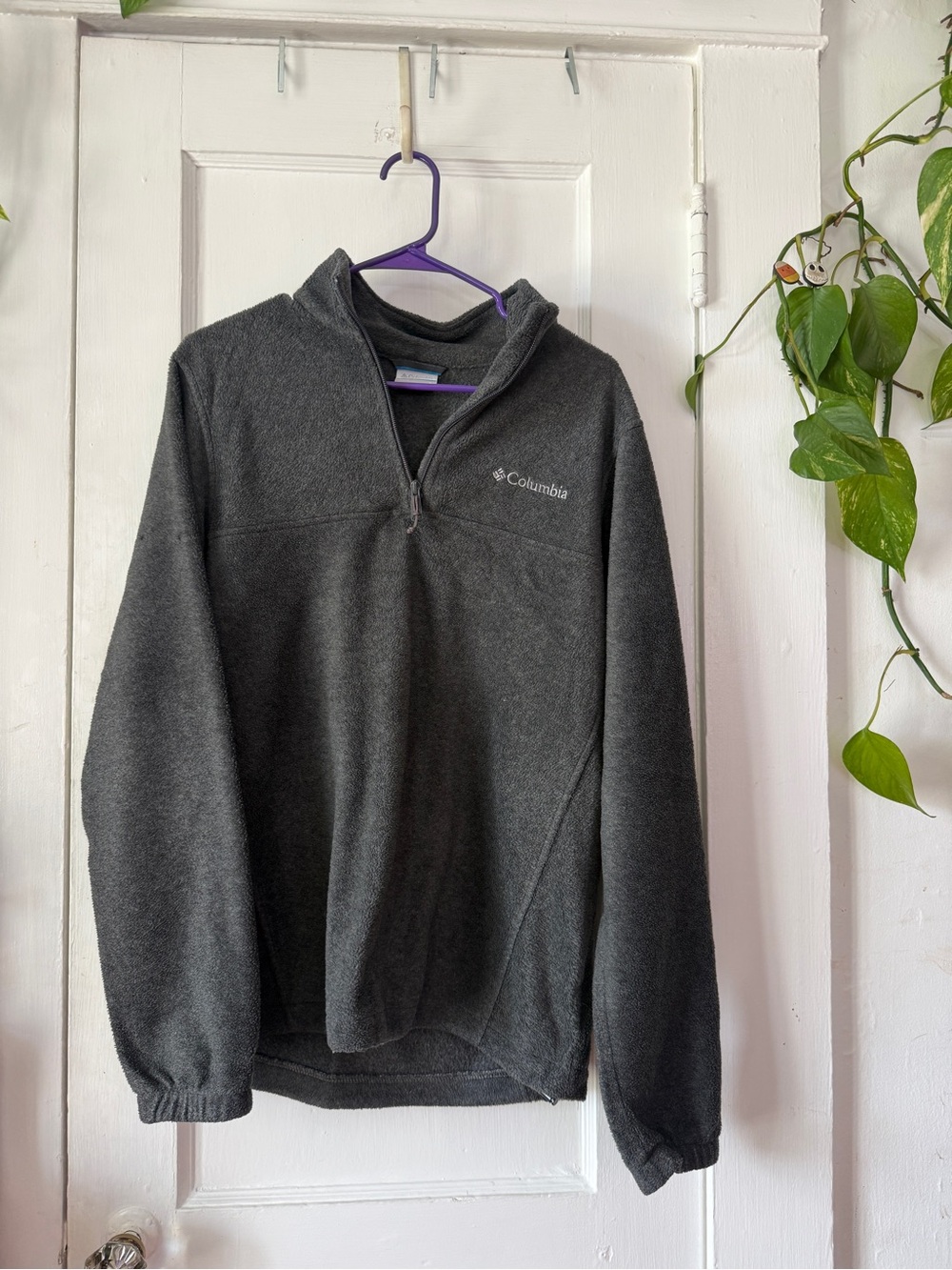 Columbia Men's Charcoal Gray Half-Zip Fleece Pullover